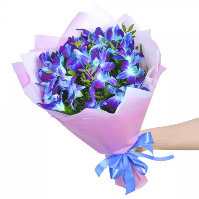 Букет из синих орхидей «Ты космос»