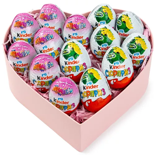 Сердце с киндерами 14шт