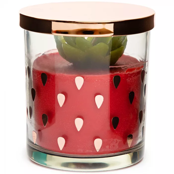 Ароматическая свеча в стакане клубника