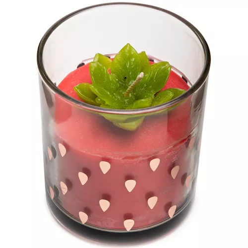 Ароматическая свеча в стакане клубника