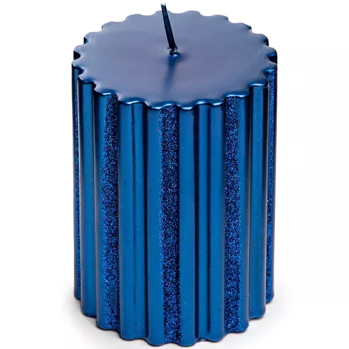 Свеча столбик с глиттером 