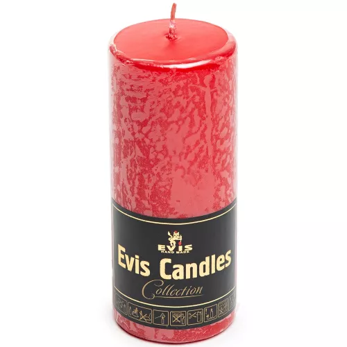 Свеча цилиндр 22 часа красная