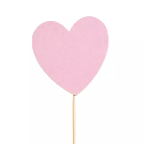 Топпер - Сердце "Вильвет" Цвет розовый 