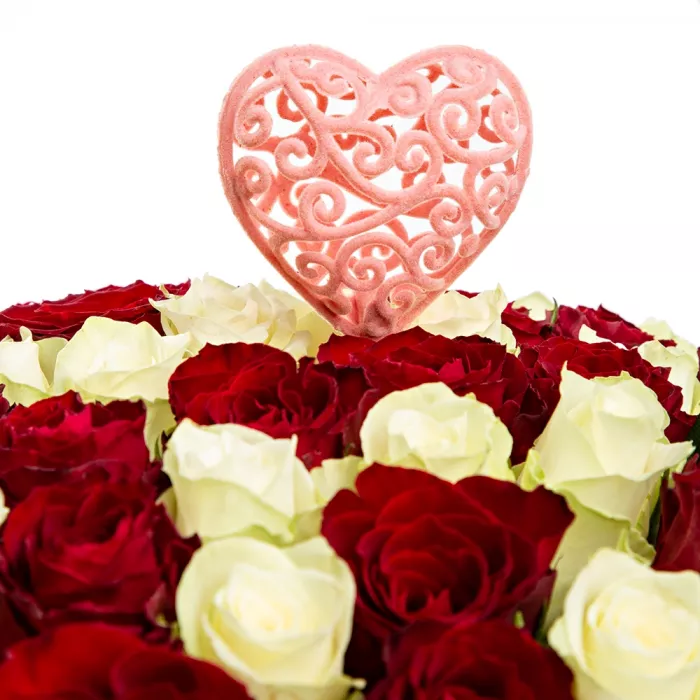 Топпер - сердце "Барокко" Цвет розовый"