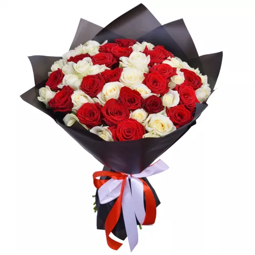 51 разноцветная роза premium 40 см 51 разноцветная роза premium 40 см