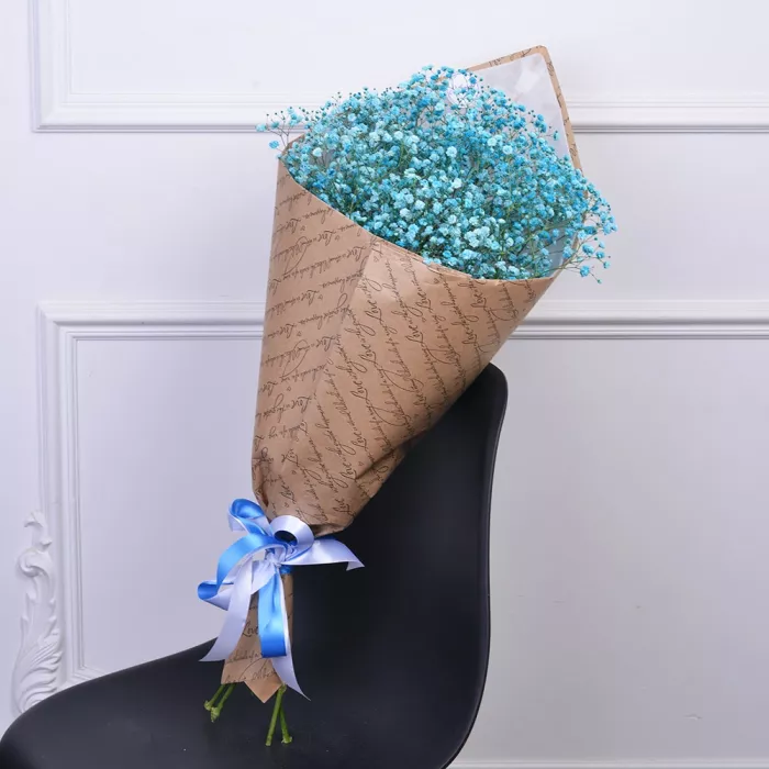 Букет из 5 голубых гипсофил