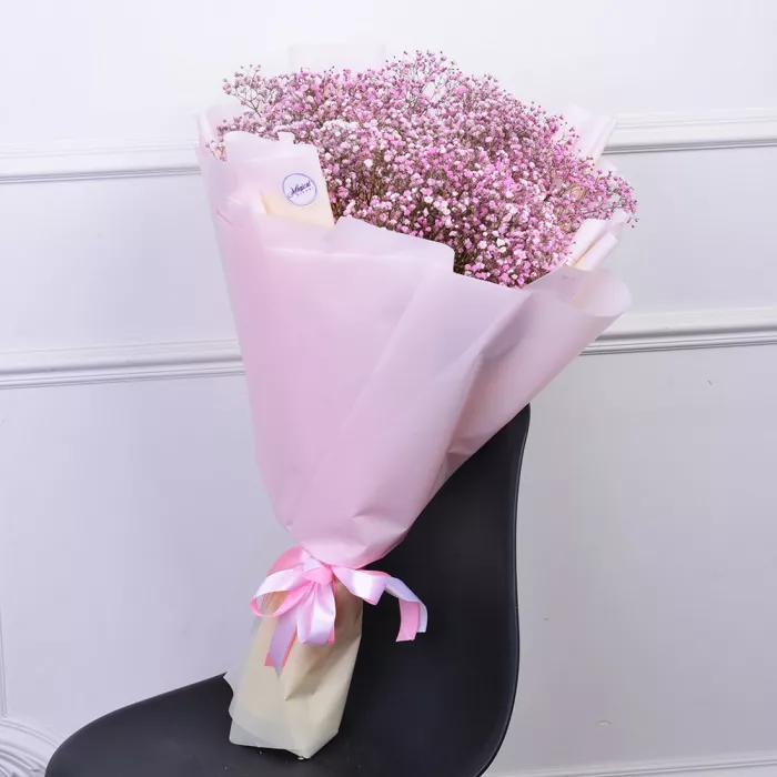 Букет из 19 розовых гипсофил