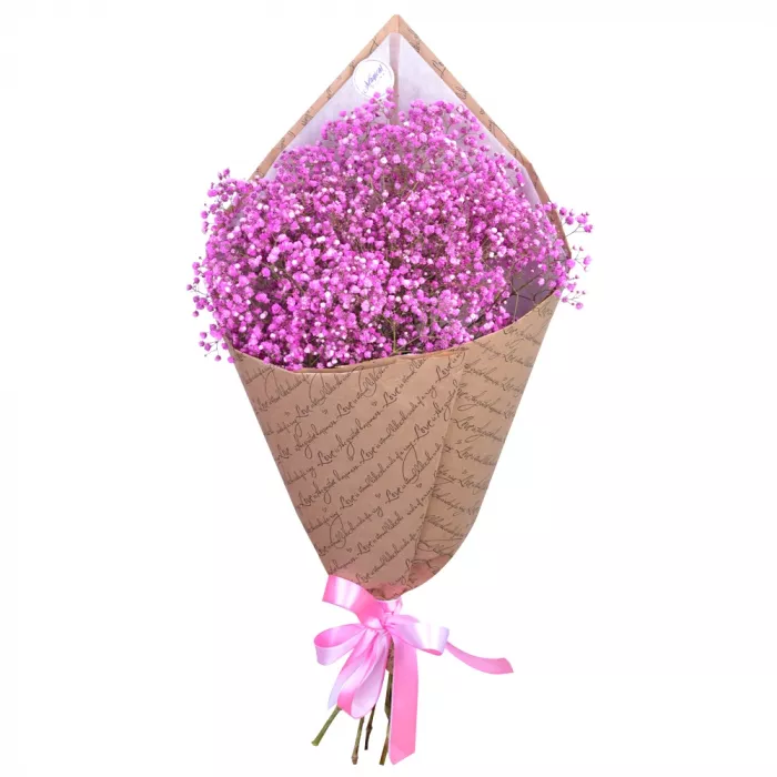 Букет из 7 розовых гипсофил