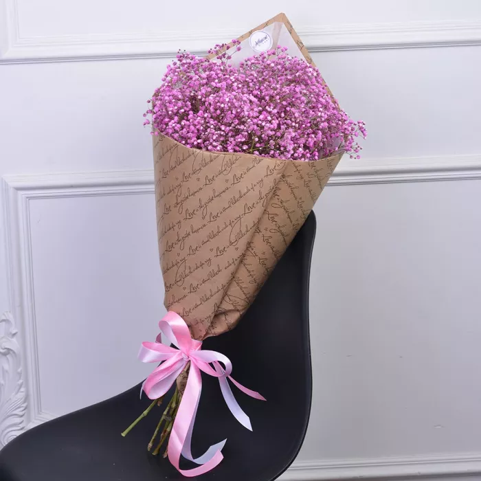 Букет из 7 розовых гипсофил