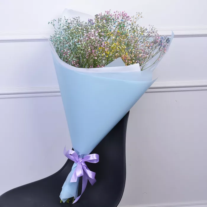 Букет из 9 радужных гипсофил