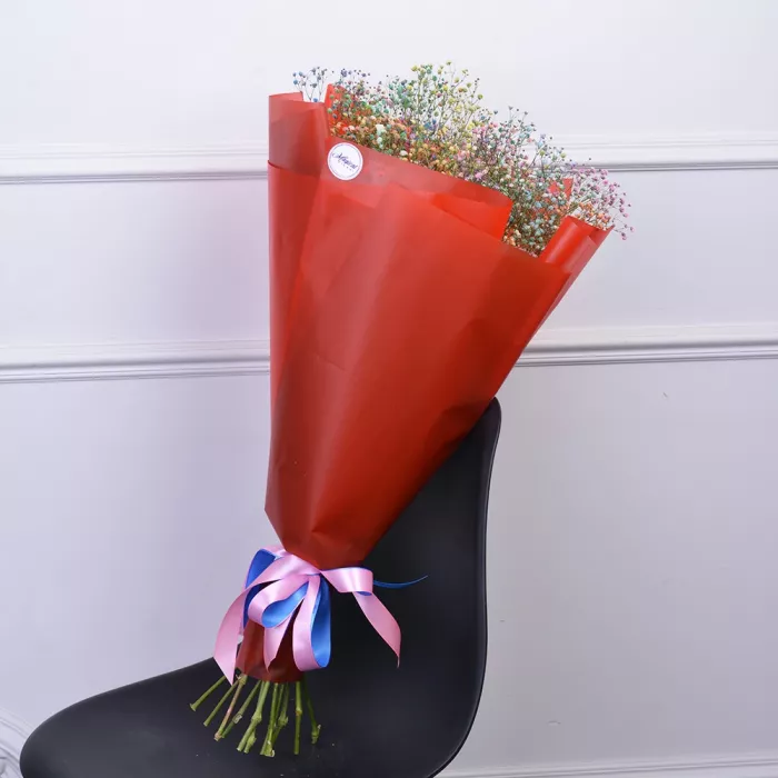 Букет из 11 радужных гипсофил