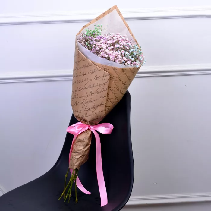 Букет из 5 разноцветных гипсофил