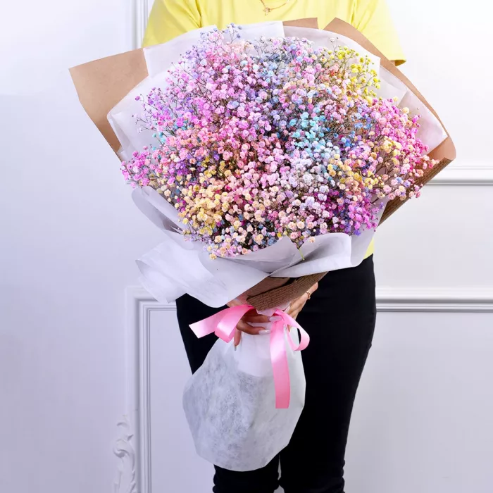 Букет из 11 разноцветных гипсофил