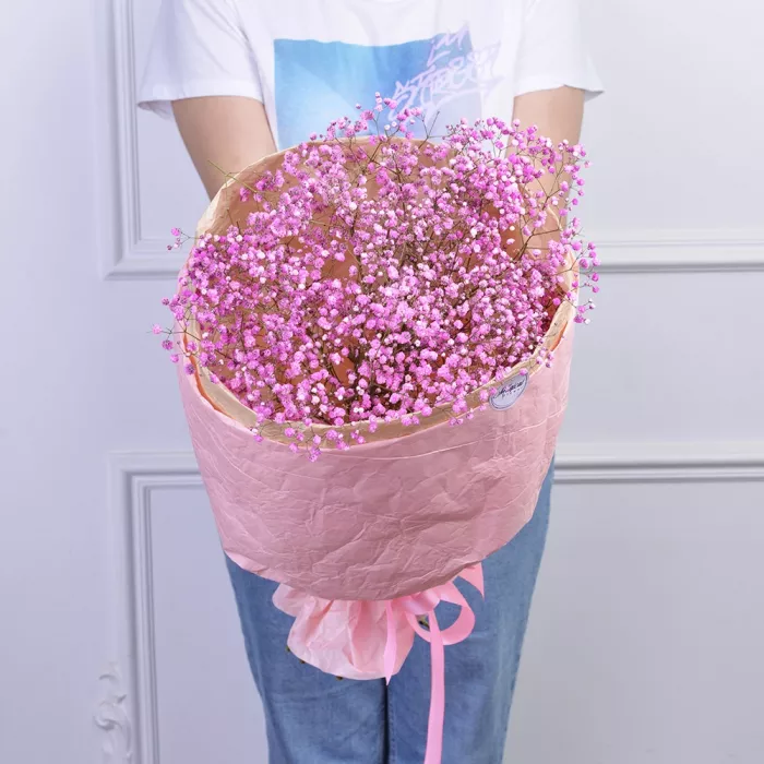 Букет из 5 розовых гипсофил