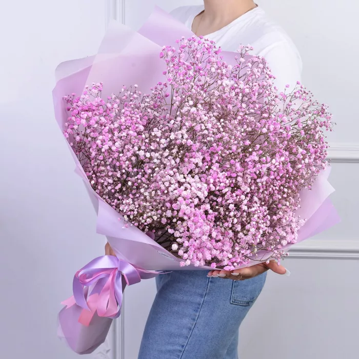 Букет из 11 розовых гипсофил