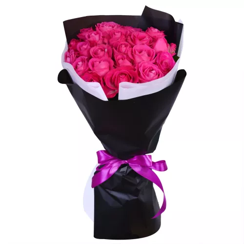 21 малиновая роза 50 см