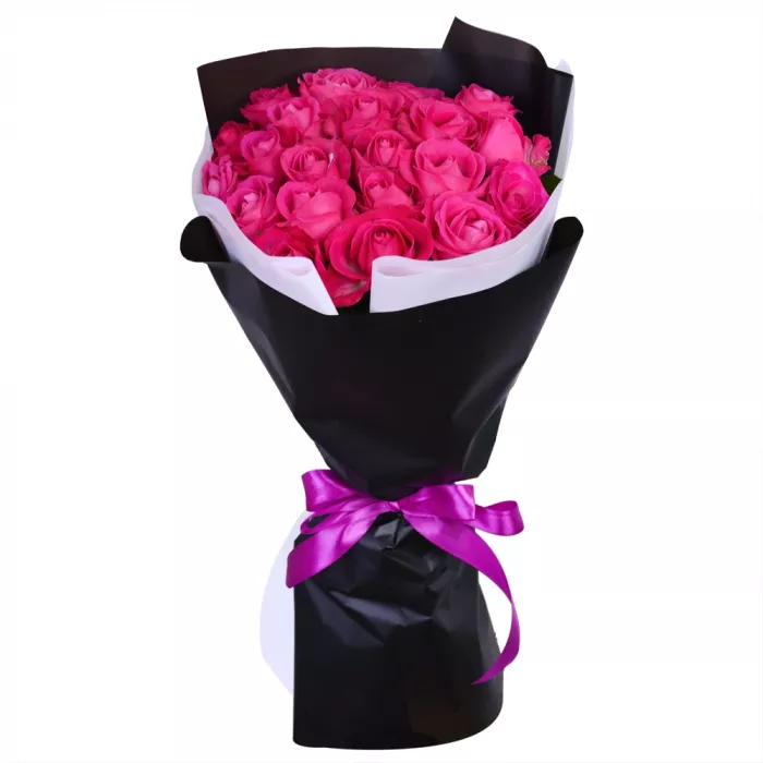 21 малиновая роза 50 см