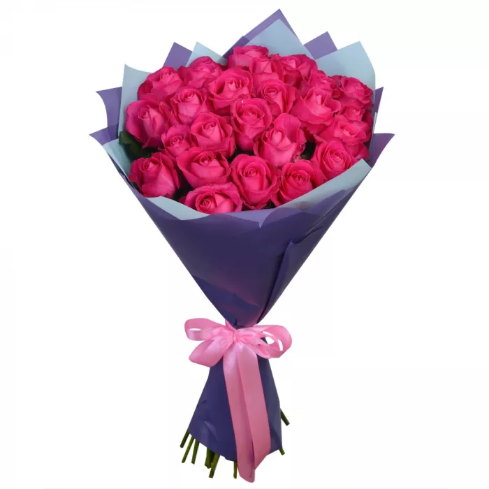 25 малиновых роз 60 см 25 малиновых роз 60 см