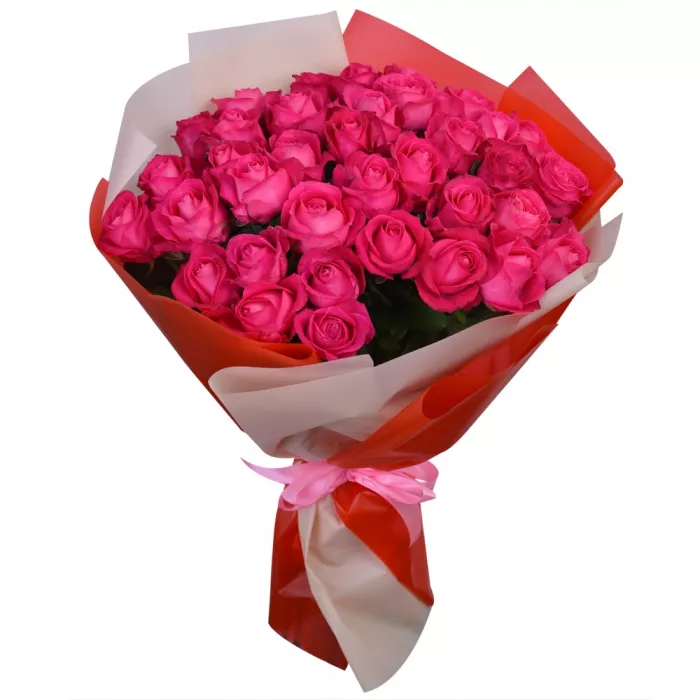 35 малиновых роз Premium 60 см 35 малиновых роз Premium 60 см