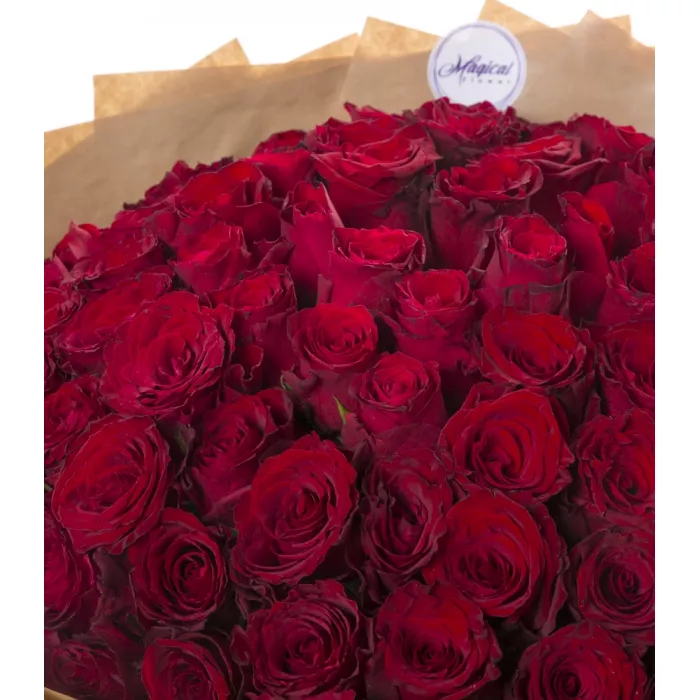 101 красная роза