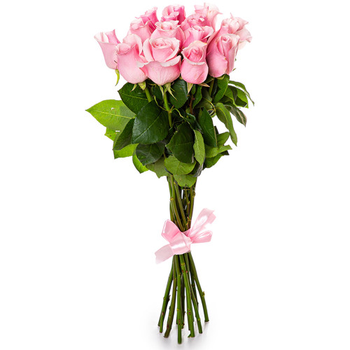 Букет из 15 розовых роз Эквадор 70 см