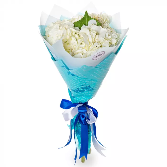 Букет из 3 белых гортензий Букет из 3 белых гортензий