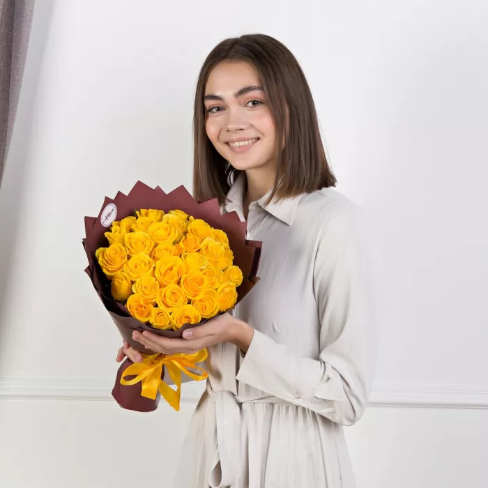 Букет из 35 желтых роз