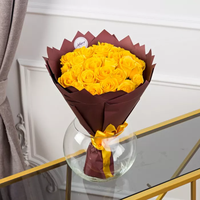 Букет из 35 желтых роз