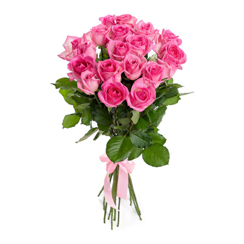 Букет из 19 розовых роз 60 см