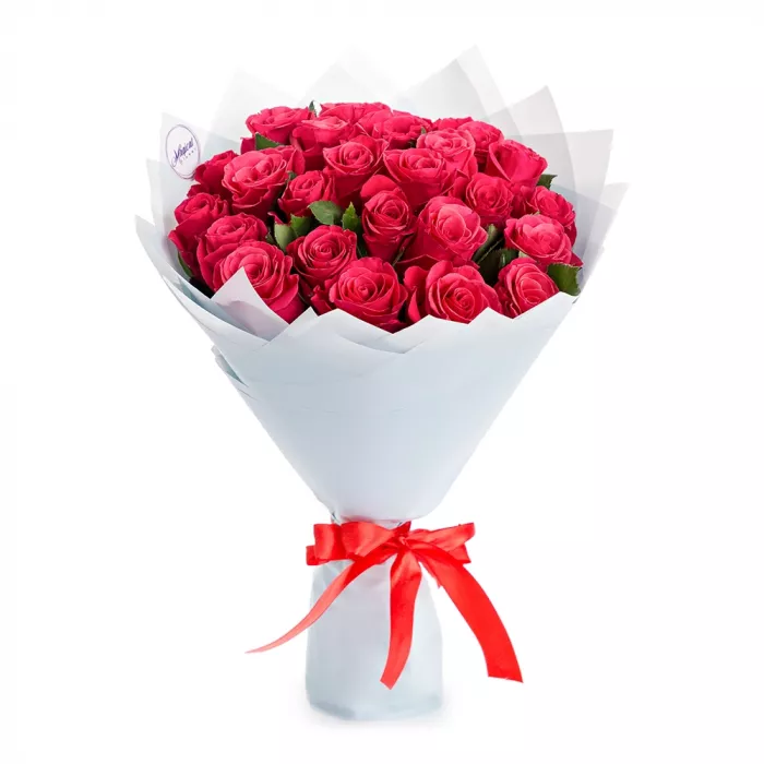 Букет из 25 малиновых роз Букет из 25 малиновых роз
