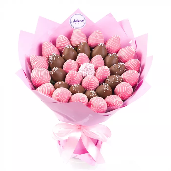 Букет из клубники (Клубничный Гольфстрим размер М)