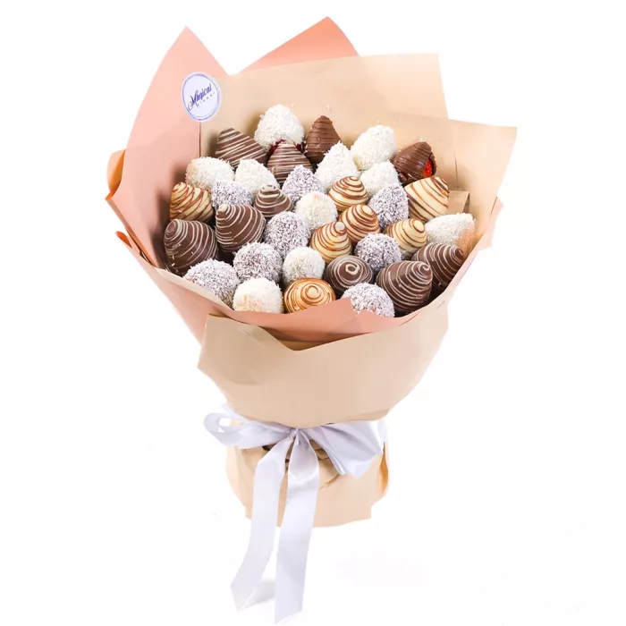 Букет из клубники (Клубничный Мокко размер М) Букет из клубники (Клубничный Мокко размер М)