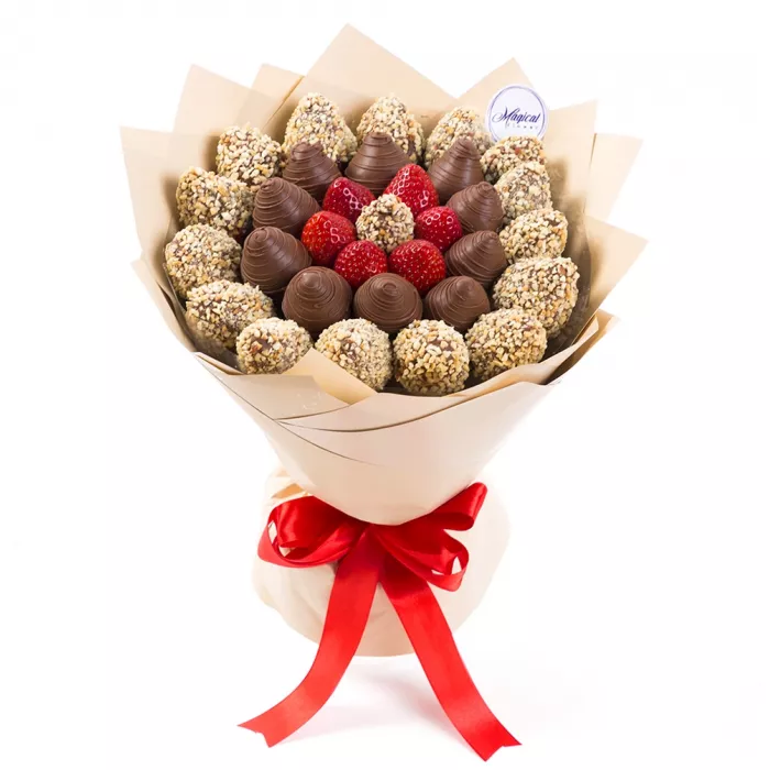 Букет из клубники (Миндаль размер М)