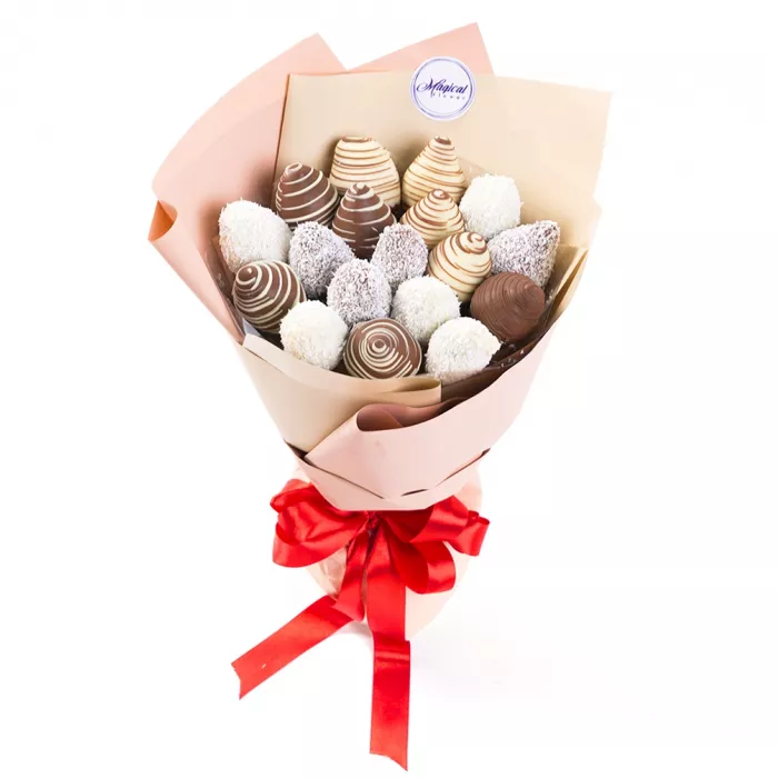 Букет из клубники (Клубничный Мокко размер S)