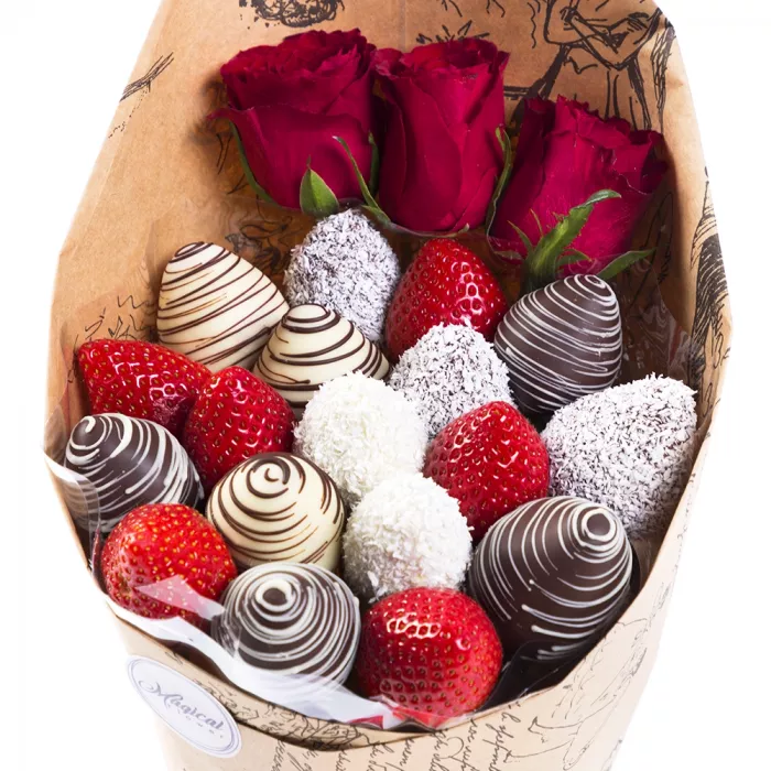 Букет из клубники (Грааль размер S)