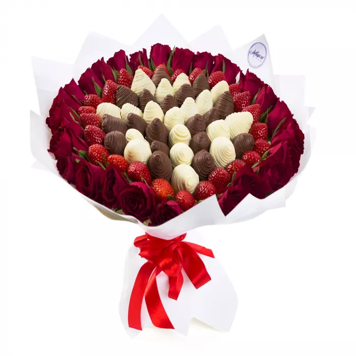 Букет из клубники (Салют размер L) Букет из клубники (Салют размер L)