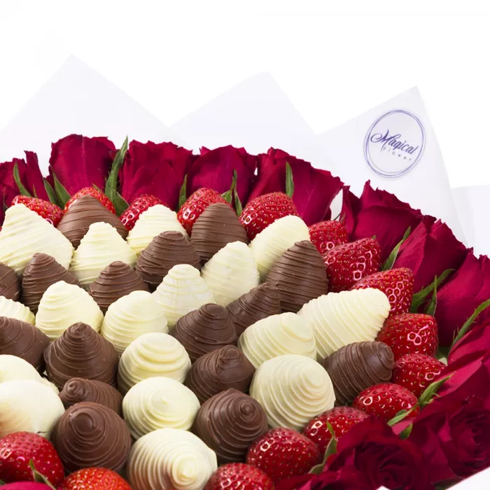 Букет из клубники (Салют размер L) Букет из клубники (Салют размер L)