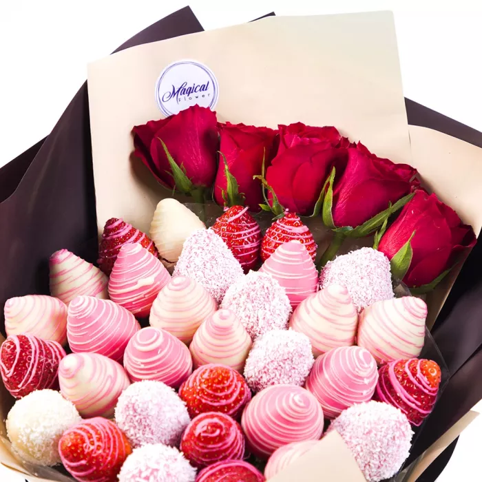 Букет из клубники (Сладкое воспоминание Размер М) Букет из клубники (Сладкое воспоминание Размер М)