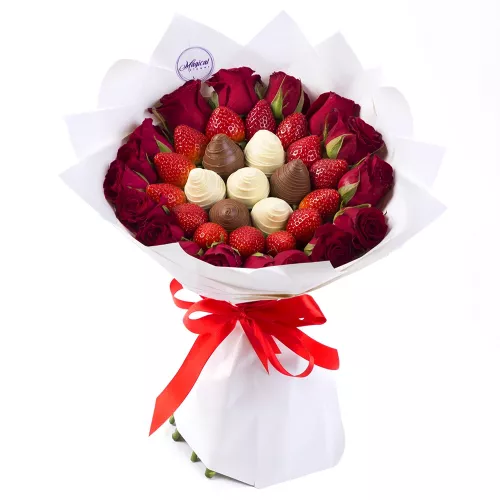 Букет из клубники (Салют размер S) Букет из клубники (Салют размер S)