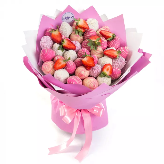 Букет из клубники (Ягодный смузи размер М) Букет из клубники (Ягодный смузи размер М)