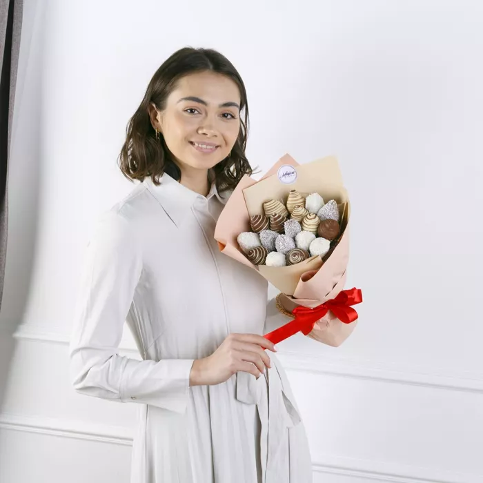 Букет из клубники (Клубничный Мокко размер S)