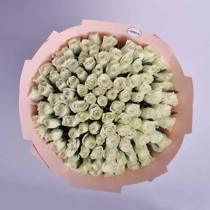 Букет из 101 белой розы