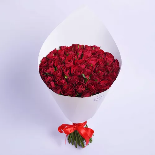 Монобукет из 51 красной розы