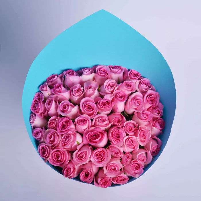 Букет из 51 розовой розы