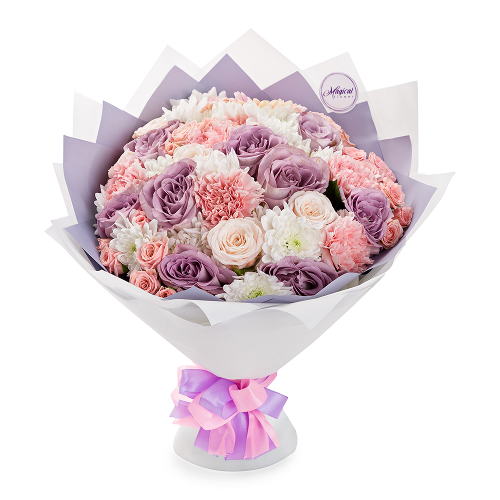 Розы и хризантемы в букете фото купить изолон для цветов в интернет магазине