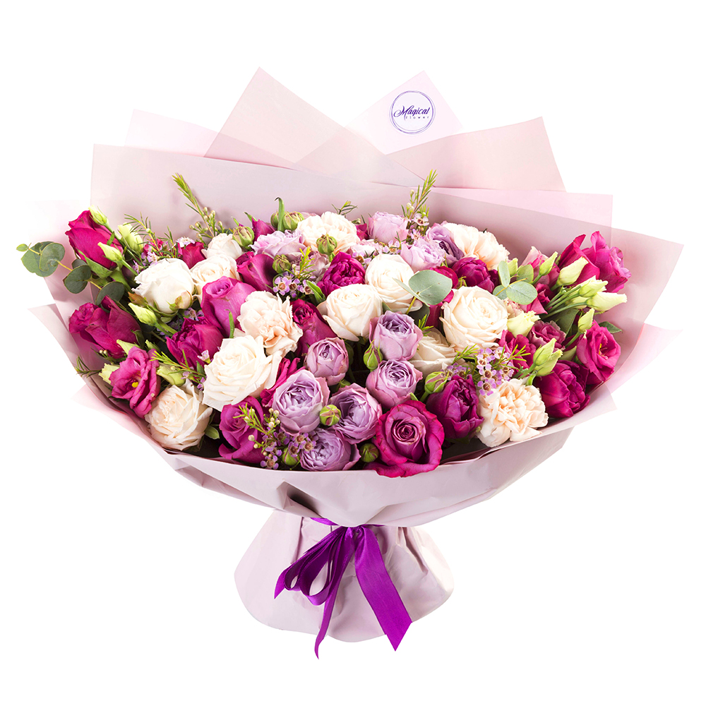Купить букет калининград. Сборный букет из тюльпанов и роз. Микс роз и тюльпанов (45 см). Корзина эустом. В букете цветы трех видов розы тюльпаны и гвоздики.