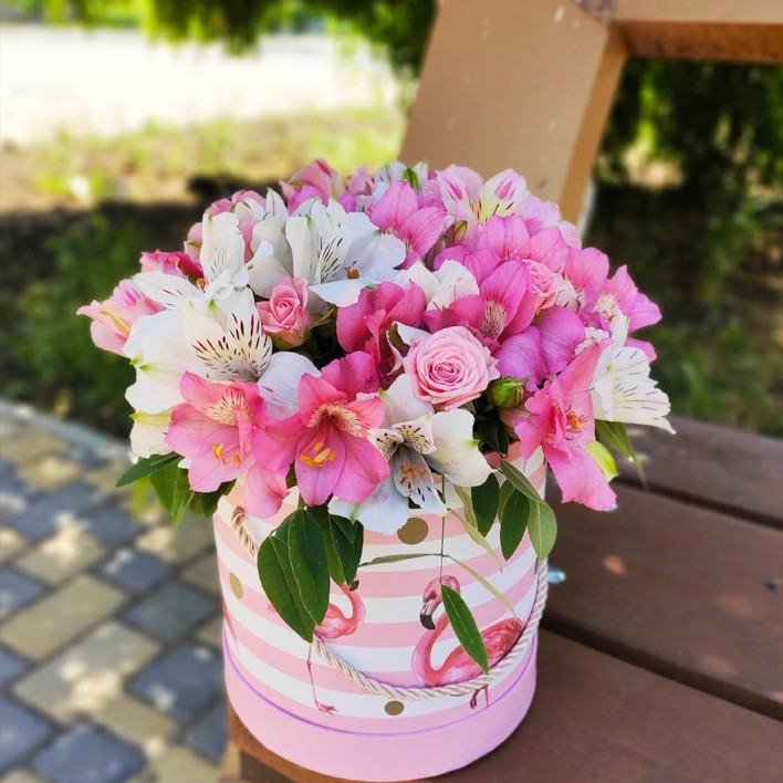 Букет цветов на выписку из роддома девочки