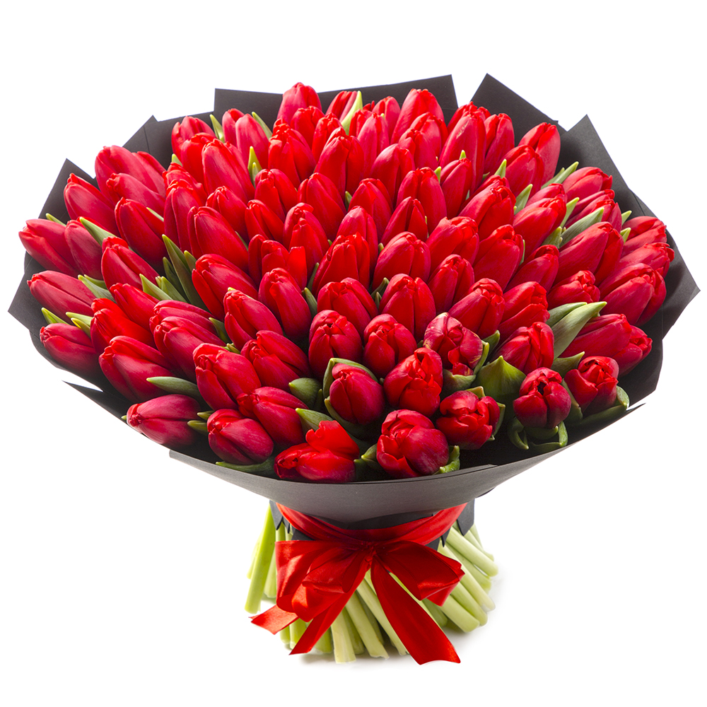 Красный 101 цветы с бесплатной доставкой краснодар